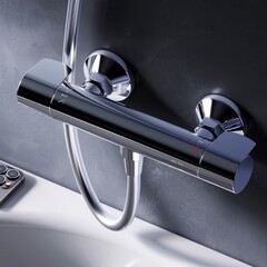 Смеситель для душа без излива AM.PM X-Joy хром без лейки термостатический (F85A40000) - фото 3