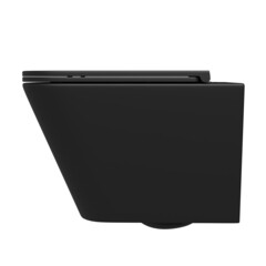 Унитаз подвесной Corsa Deco TX Tornado безободковый черный с сиденьем дюропласт микролифт смыв торнадо (WHTX500QTB) - фото 6
