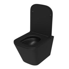 Унитаз подвесной Corsa Deco TX Tornado безободковый черный с сиденьем дюропласт микролифт смыв торнадо (WHTX500QTB) - фото 4