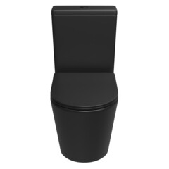 Унитаз-компакт Corsa Deco NX Tornado безободковый с универсальным выпуском с сиденьем дюропласт микролифт черный (TPNX600STB) - фото 8