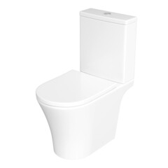 Изображение товара Унитаз-компакт Corsa Deco FX Rimless безободковый с универсальным выпуском с сиденьем дюропласт микролифт белый (TPFX640SR)