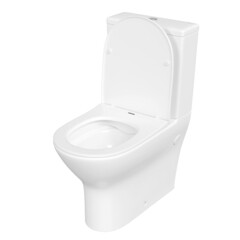 Унитаз-компакт Сorsa Deco FX безободковый с горизонтальным выпуском с сиденьем дюропласт микролифт белый (TPFX610SR) - фото 5