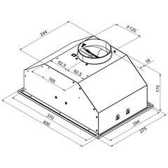 Кухонная вытяжка встраиваемая Krona Kate 400 Inox PB 40 см нержавеющая сталь - фото 2