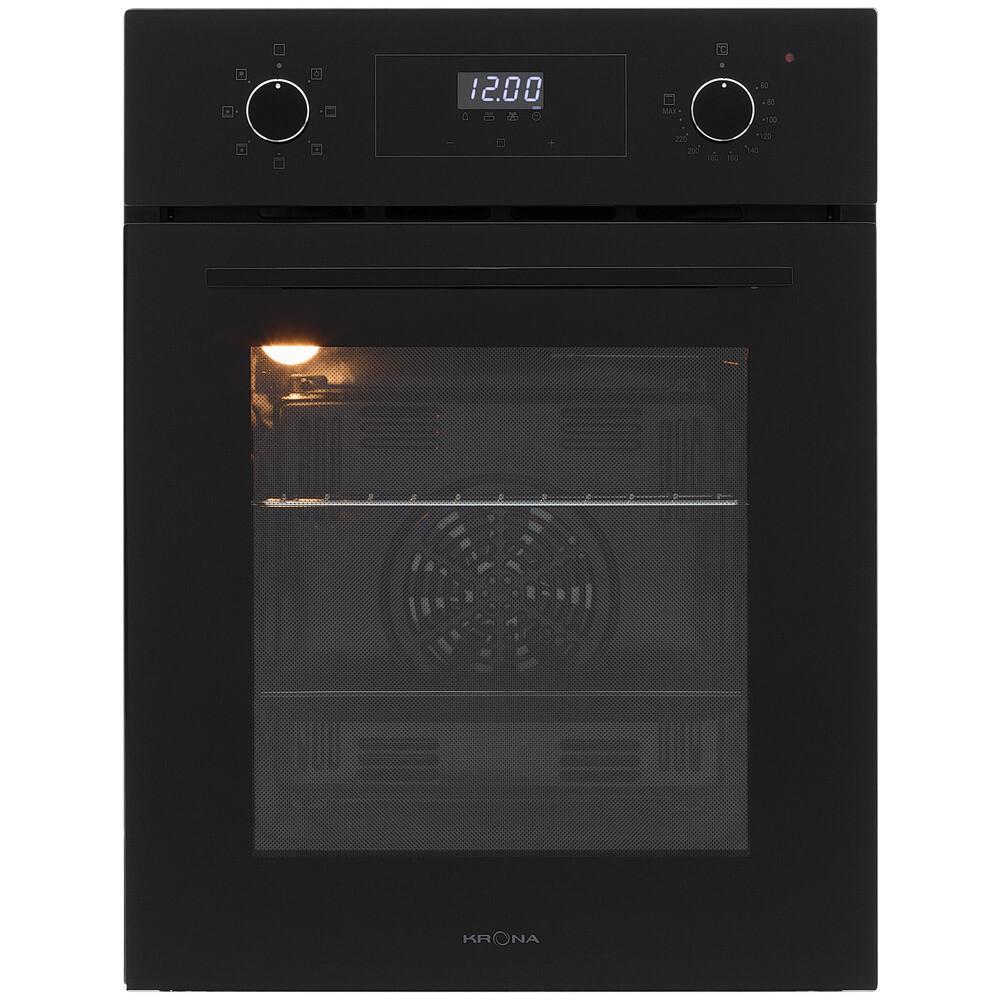 

Духовой шкаф электрический встраиваемый Krona Ritus 45 BL/BL G2 447 мм черный