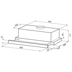 Кухонная вытяжка телескопическая Krona Kamilla F 450 Inox 45 см нержавеющая сталь - фото 2