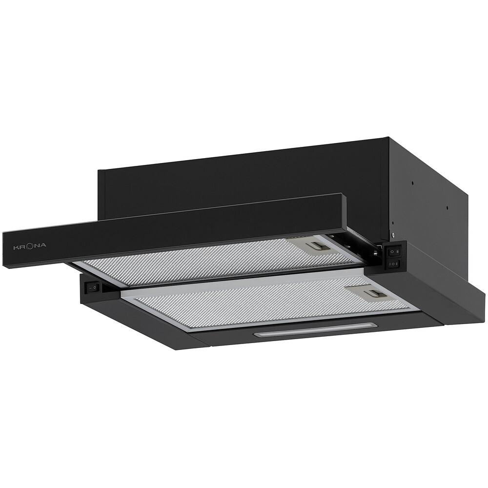 Кухонная вытяжка телескопическая Krona Kamilla F 450 Black 45 см черная