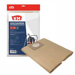 Изображение товара Мешок для пылесоса КМ 60 л к модели VC-2001/60 бумага для сухой уборки (5 шт.) (PBVC-60)