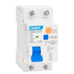 Автомат дифференциальный Chint NXBLE-63Y 6А 1P+N тип AC 30 мА 4,5 кА компактный (105540) - фото 2