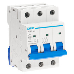 Автоматический выключатель модульный Chint NB1-63 3P 6А тип C 6 кА 400 В (179709) - фото 3