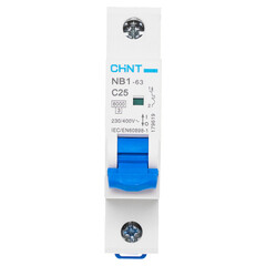 Автоматический выключатель модульный Chint NB1-63 1P 25А тип C 6 кА 230 В (179619) - фото 1