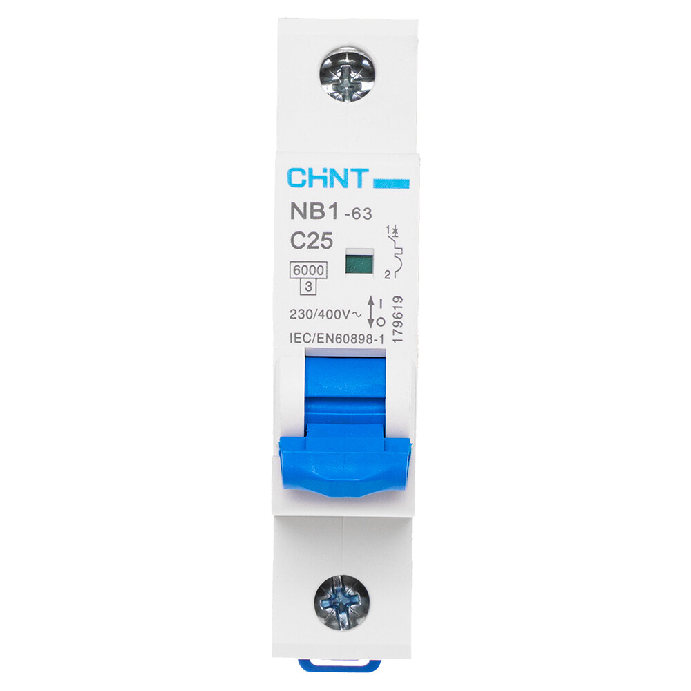 Изображение товара Автоматический выключатель Chint NB1-63 1P 25А тип C 6 кА 230 В