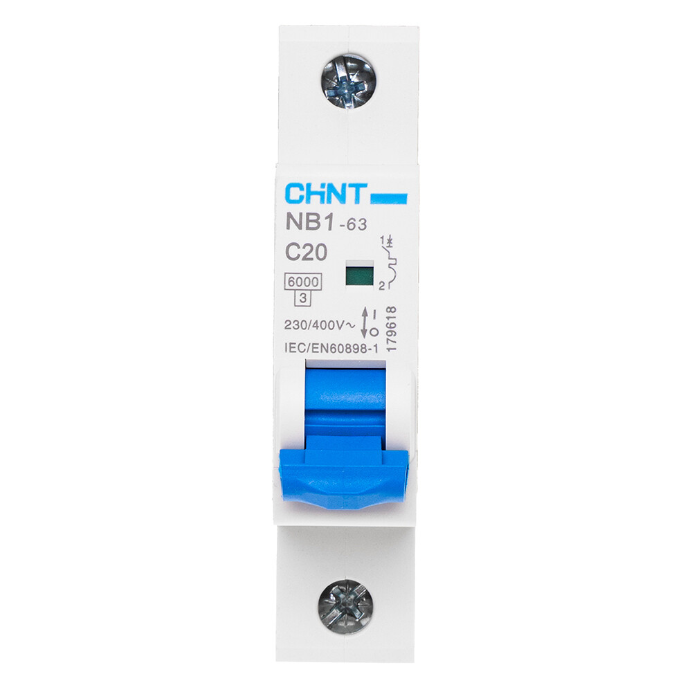 Изображение товара Автоматический выключатель модульный Chint NB1-63 1P 20А тип C