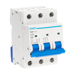 Автоматический выключатель модульный Chint NB1-63 3P 32А тип C 6 кА 400 В (179705) - фото 2