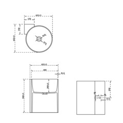 Раковина Abber Kristall 42 см угловая подвесная бирюзовая (AT2705Aquamarin) - фото 2