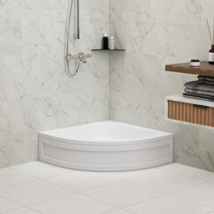 Поддон RGW Acryl акриловый 90х90х27 см полукруг белый средний (16180499-51) - фото 2