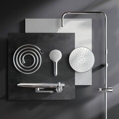 Душевая система AM.PM Gem с верхним душем с лейкой с изливом хром (F0790700) - фото 5