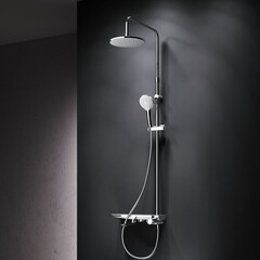 Душевая система AM.PM Gem с верхним душем с лейкой с изливом хром (F0790700) - фото 3