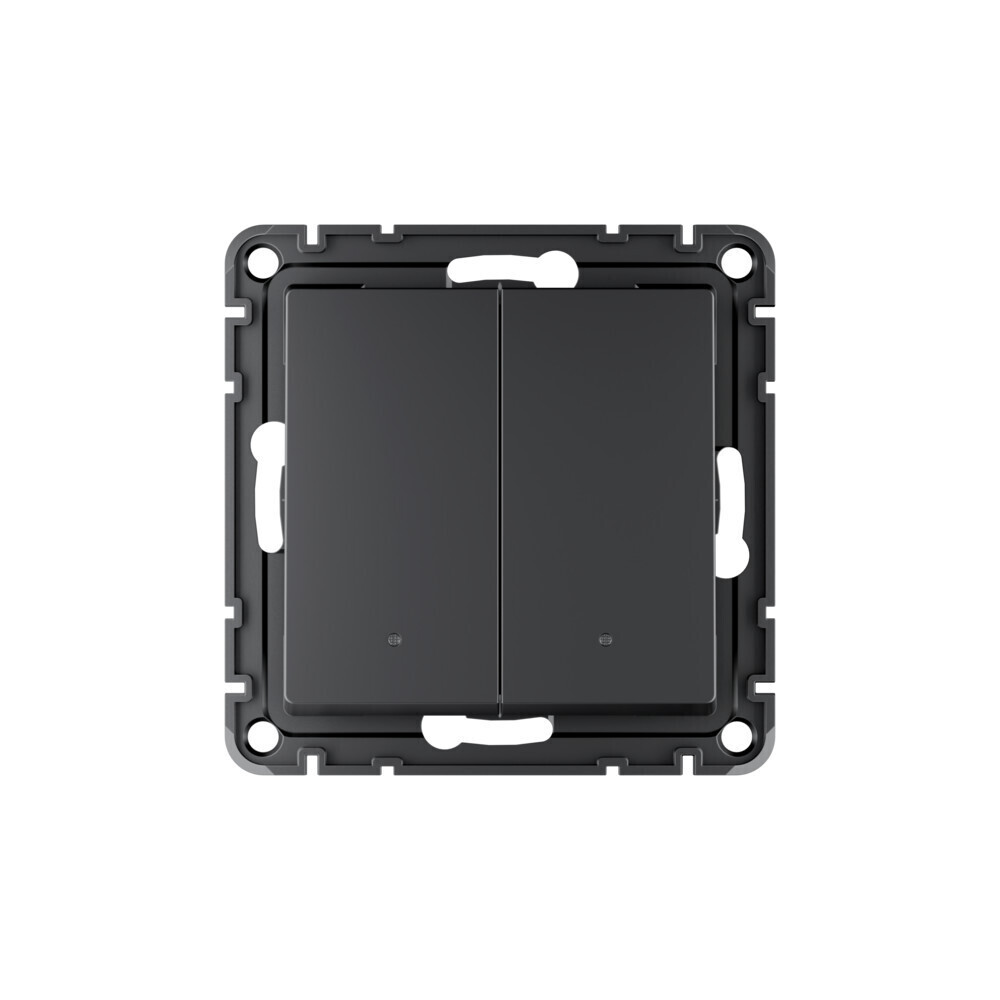 Изображение товара Умный выключатель сенсорный Systeme Electric AtlasDesign Smart (ATN001053Z) двухклавишный скрытая установка карбон