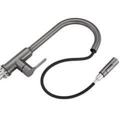 Смеситель для кухни Tokito Aisai графит с высоким изливом с вытяжной лейкой однорычажный (TOK-AIS-1025GM) - фото 10