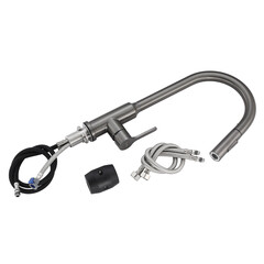 Смеситель для кухни Tokito Aisai графит с высоким изливом с вытяжной лейкой однорычажный (TOK-AIS-1025GM) - фото 7