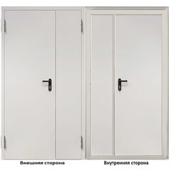 Изображение товара Дверь противопожарная двухстворчатая Промет ДП-2-EIS-60 глухая левая серый RAL 7035 1250х2050 мм