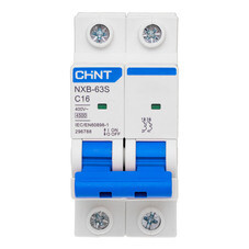 Автоматический выключатель модульный Chint NXB-63S 2P 16А тип C 4,5 кА 400 В (296788 Chint)