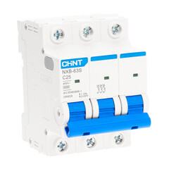 Автоматический выключатель модульный Chint NXB-63S 3P 25А тип C 4,5 кА 400 В (296829 Chint) - фото 3
