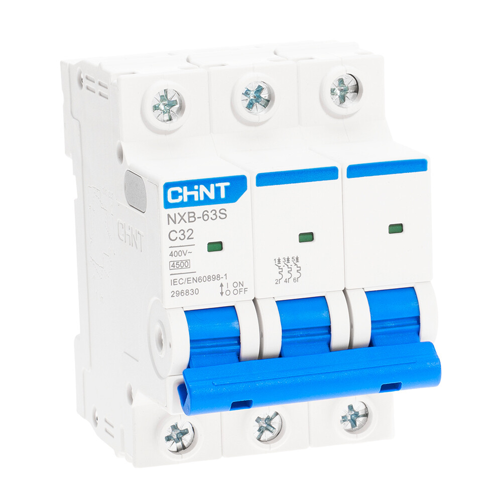 Изображение товара Автоматический выключатель модульный Chint NXB-63S 32А тип C