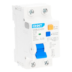 Автомат дифференциальный Chint NXBLE-63Y 10А 1P+N тип AC 30 мА 4,5 кА компактный (105541) - фото 3
