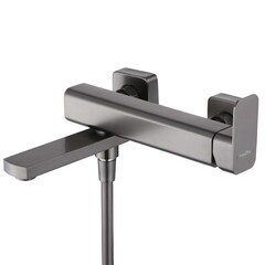 Смеситель для ванны Tokito Aomori графит однорычажный с коротким изливом с лейкой (TOK-AOM-1014GM) - фото 13