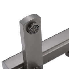 Смеситель для ванны Tokito Aomori графит однорычажный с коротким изливом с лейкой (TOK-AOM-1014GM) - фото 9