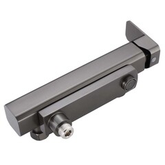 Смеситель для ванны Tokito Aomori графит однорычажный с коротким изливом с лейкой (TOK-AOM-1014GM) - фото 7