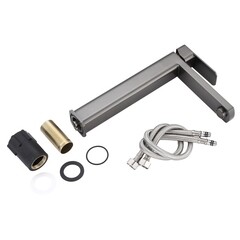 Смеситель для раковины высокий Tokito Aomori однорычажный графит (TOK-AOM-1012GM) - фото 9