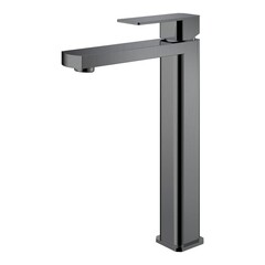 Смеситель для раковины высокий Tokito Aomori однорычажный графит (TOK-AOM-1012GM)