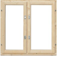 Окно деревянное 1000х1000х84 мм 2 створки поворотные