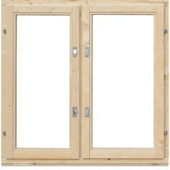 Окно деревянное 1000х1000х84 мм 2 створки поворотные - фото 1