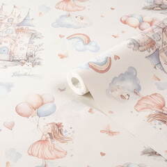 Обои компакт-винил на флизелиновой основе Erismann Kids`Story 60948-02 (1,06х10,05 м) - фото 1