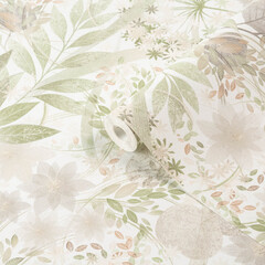 Обои компакт-винил на флизелиновой основе Erismann Secret Garden 12238-35 (1,06х10 м) - фото 1
