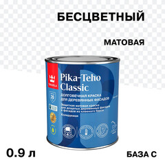 Краска фасадная по дереву Tikkurila/Tikkivala Pika-Teho Classic водно-дисперсионная база C бесцветная 0,9 л - фото 1