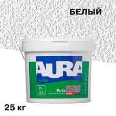Штукатурка декоративная структурная Aura Dekor Putz шуба белая 2,5 мм 25 кг