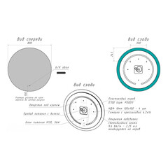 Зеркало с подсветкой круглое 80 см бесконтактный сенсор Continent Circulo (ЗЛП2390) - фото 2