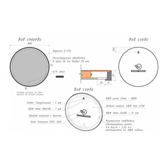 Зеркало с подсветкой круглое 80 см в раме черной бесконтактный сенсор Continent Bronx Black Led (ЗЛП5034) - фото 2