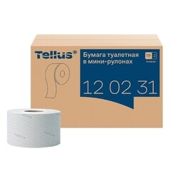 Туалетная бумага Tellus ТР-2 Комфорт в мини-рулонах 170 м (12 шт.) (120231) - фото 1