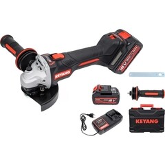 Шлифмашина угловая аккумуляторная Keyang DG20BLH-125SV 18 В 5Ач Li-Ion d125 мм 2 АКБ и ЗУ (22855125) - фото 5