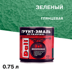 Изображение товара Грунт-эмаль по ржавчине 3в1 Dali зеленая молотковая глянцевая 0,75 л
