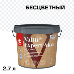 Антисептик Tikkurila/Tikkivala Valtti Expert Akva декоративный для дерева бесцветный 2,7 л - фото 1