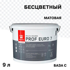 Изображение товара Краска моющаяся Tikkurila Prof Euro 7 база С бесцветная 9 л