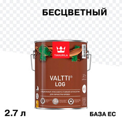 Антисептик Tikkurila/Tikkivala Valtti Log декоративный для дерева бесцветный основа ЕС 2,7 л