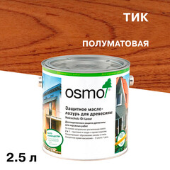 Масло-лазурь Osmo Holzschuts Ol-Lasur для дерева тик 2,5 л - фото 1