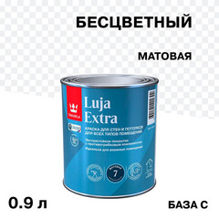 Изображение товара Краска моющаяся Tikkurila/Tikkivala Luja Extra матовая база С бесцветная 0,9 л